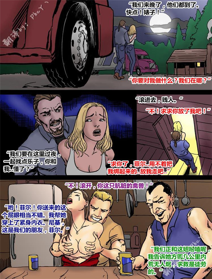 肉番全彩工口漫画:监禁的直通车