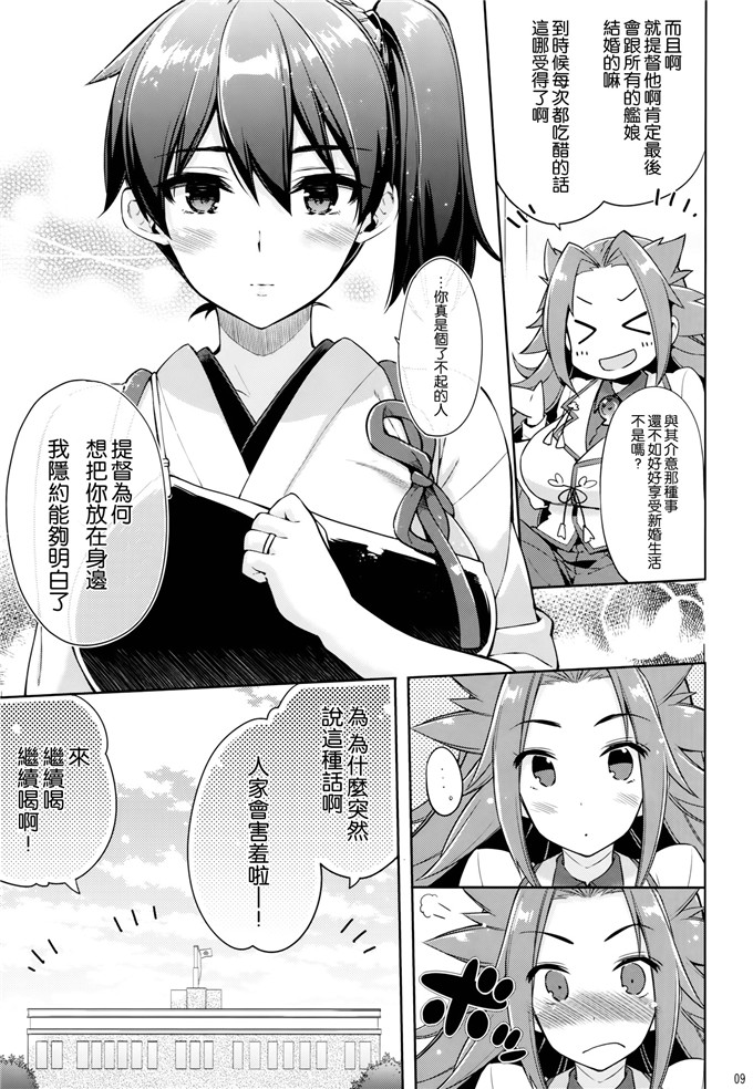 日本邪恶少女漫画之舰娘航母加贺结婚本子(C86)幸セジュウコン生活